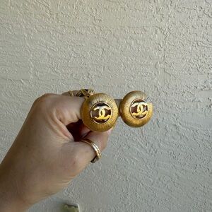 RARE Chanel Sunburst Gold Earrings